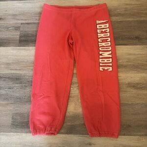 Vintage Abercrombie and Fitch A&F Logo Sweatpants Joggers Size Medium Y2K